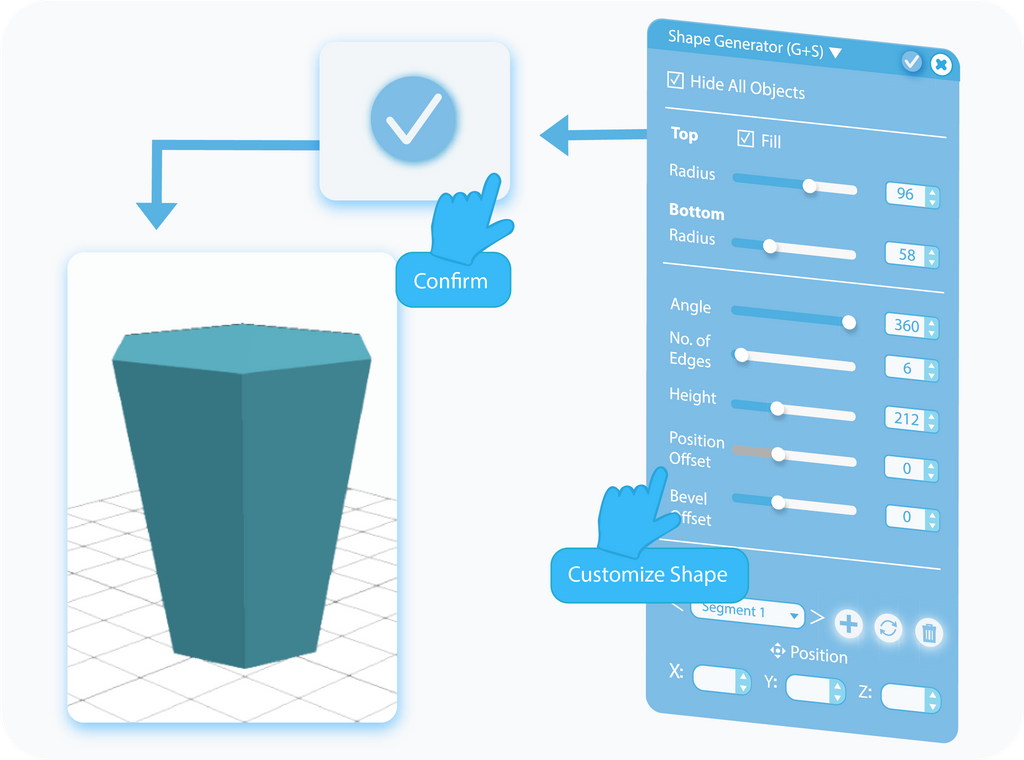 Customizing and adding Shape to the grid